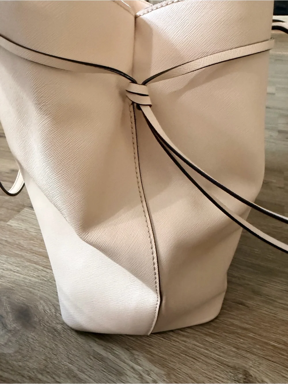 kate spade Pale Pink Leather Tote with Gold Accent
